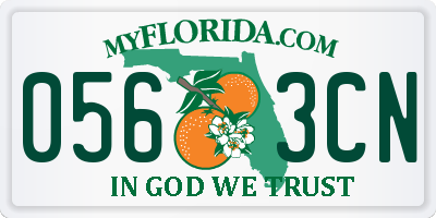 FL license plate 0563CN