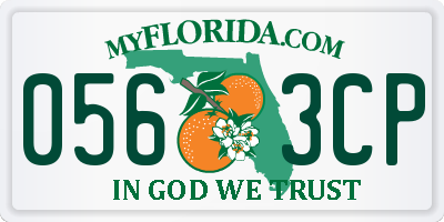 FL license plate 0563CP