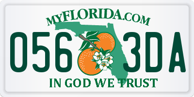 FL license plate 0563DA