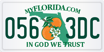 FL license plate 0563DC