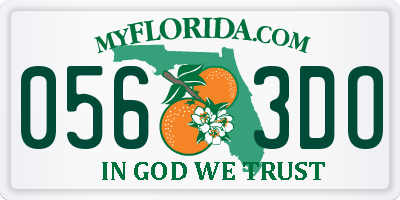 FL license plate 0563DO
