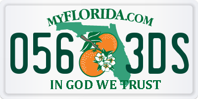 FL license plate 0563DS