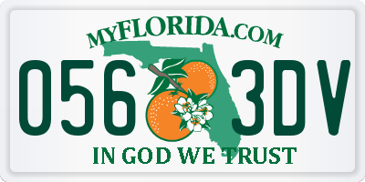 FL license plate 0563DV