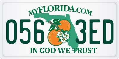 FL license plate 0563ED
