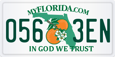FL license plate 0563EN