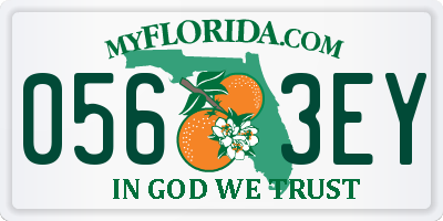 FL license plate 0563EY