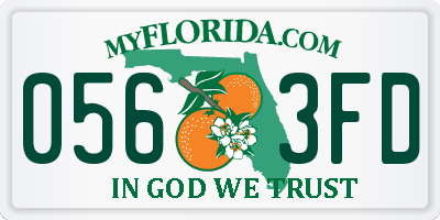 FL license plate 0563FD