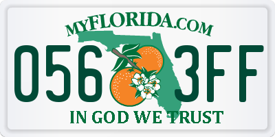 FL license plate 0563FF