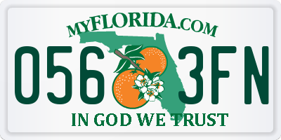 FL license plate 0563FN