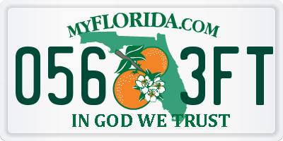 FL license plate 0563FT