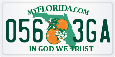 FL license plate 0563GA