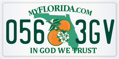 FL license plate 0563GV