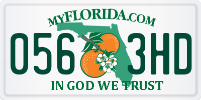 FL license plate 0563HD