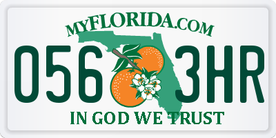 FL license plate 0563HR