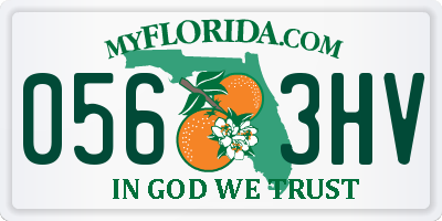 FL license plate 0563HV
