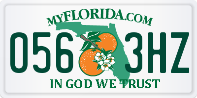 FL license plate 0563HZ