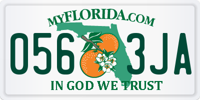 FL license plate 0563JA
