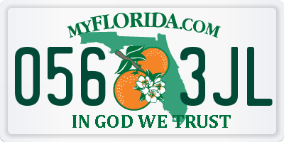 FL license plate 0563JL