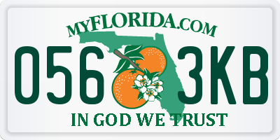 FL license plate 0563KB