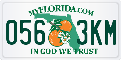 FL license plate 0563KM