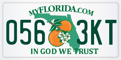 FL license plate 0563KT