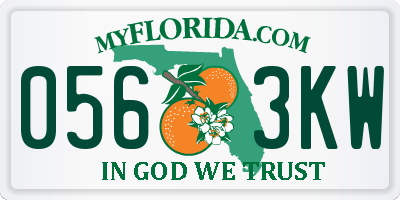 FL license plate 0563KW