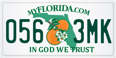 FL license plate 0563MK