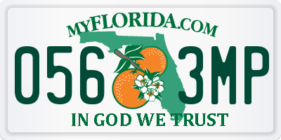 FL license plate 0563MP