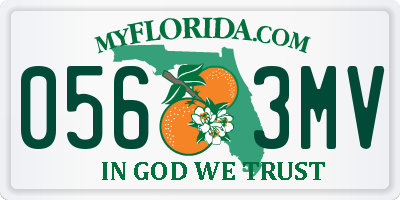 FL license plate 0563MV