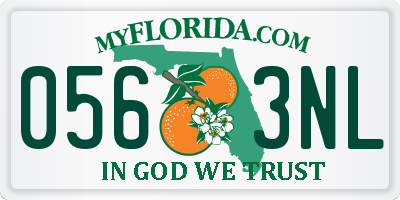 FL license plate 0563NL