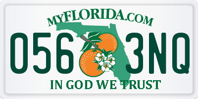 FL license plate 0563NQ