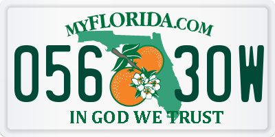 FL license plate 0563OW