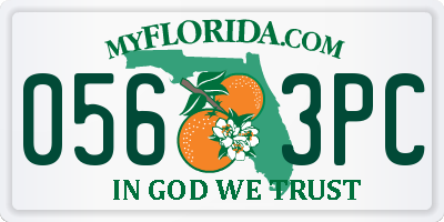 FL license plate 0563PC