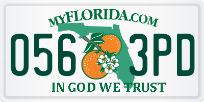 FL license plate 0563PD