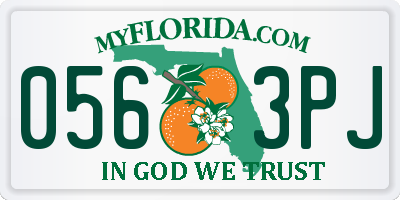 FL license plate 0563PJ