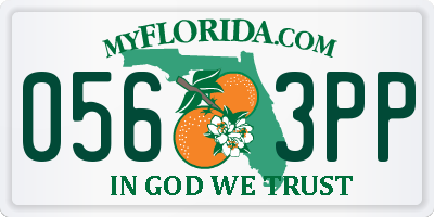 FL license plate 0563PP