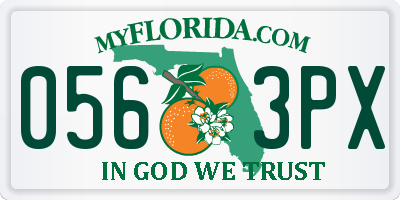 FL license plate 0563PX