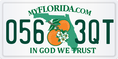 FL license plate 0563QT