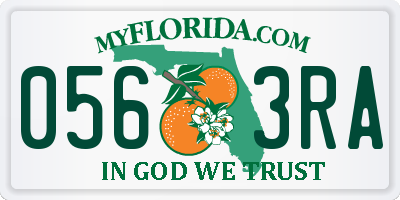 FL license plate 0563RA