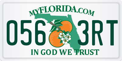FL license plate 0563RT