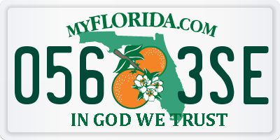 FL license plate 0563SE