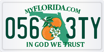 FL license plate 0563TY
