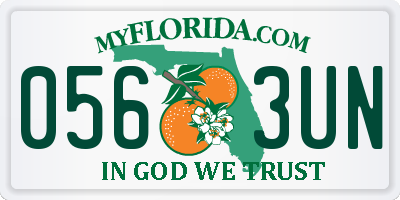 FL license plate 0563UN