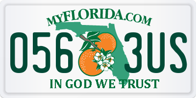 FL license plate 0563US
