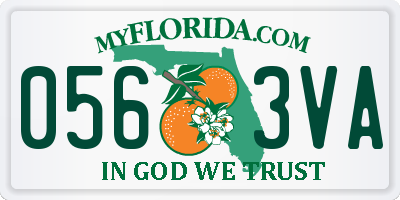 FL license plate 0563VA