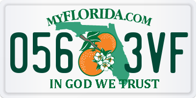 FL license plate 0563VF