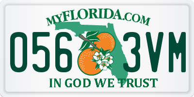 FL license plate 0563VM