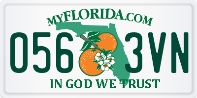 FL license plate 0563VN