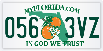 FL license plate 0563VZ