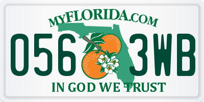 FL license plate 0563WB